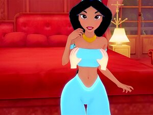 La princesa Jazmin Teniendo sexo en su castillo Aladin Hentai POV y