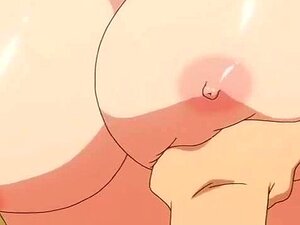 Una milf anime cachonda con enormes tetas es lamida