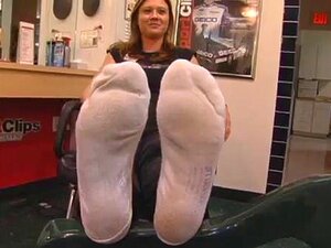 La chica de blanco... calcetines