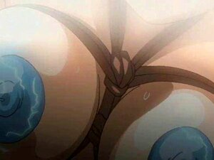 Hentai atado recibiendo una follada en la boca. Hentai atado siendo