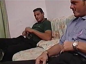 Película porno vintage con DP y doble corrida facial, película