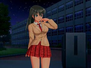 Escolar anime tetona sorbiendo sus jugos de coño. Atada, colegiala